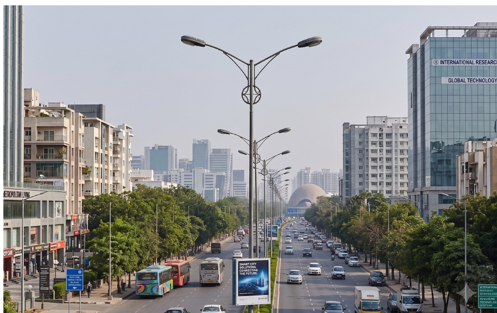Smart Octagonal and Conical street lighting poles