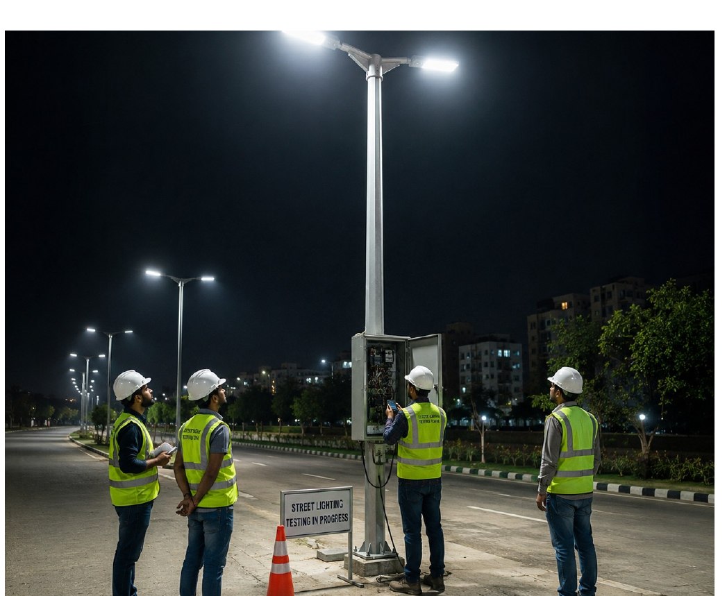 Field testing and wind-load inspection team on-site