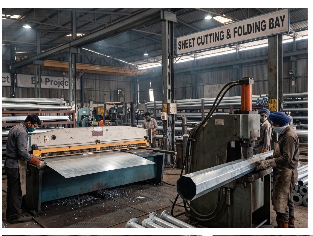 Sheet cutting and folding bay at BPP's Baidyabati factory